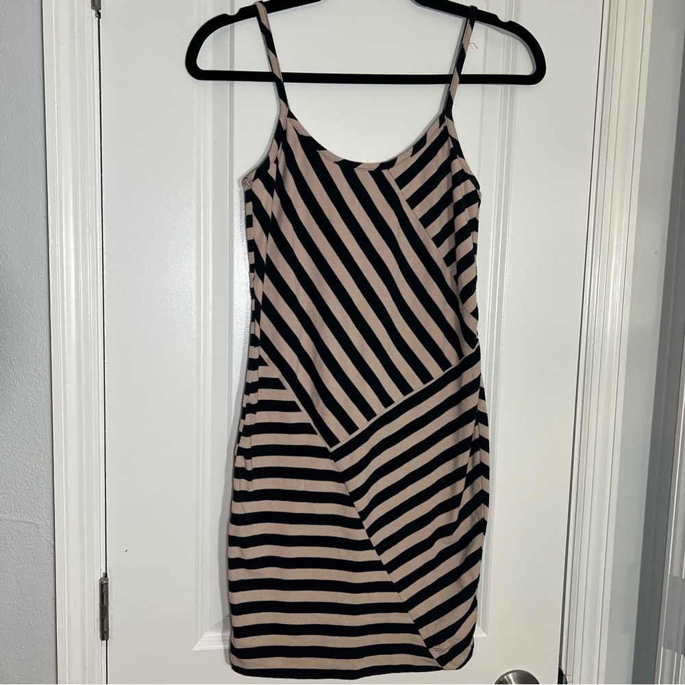 Striped Black and Tan Dress
